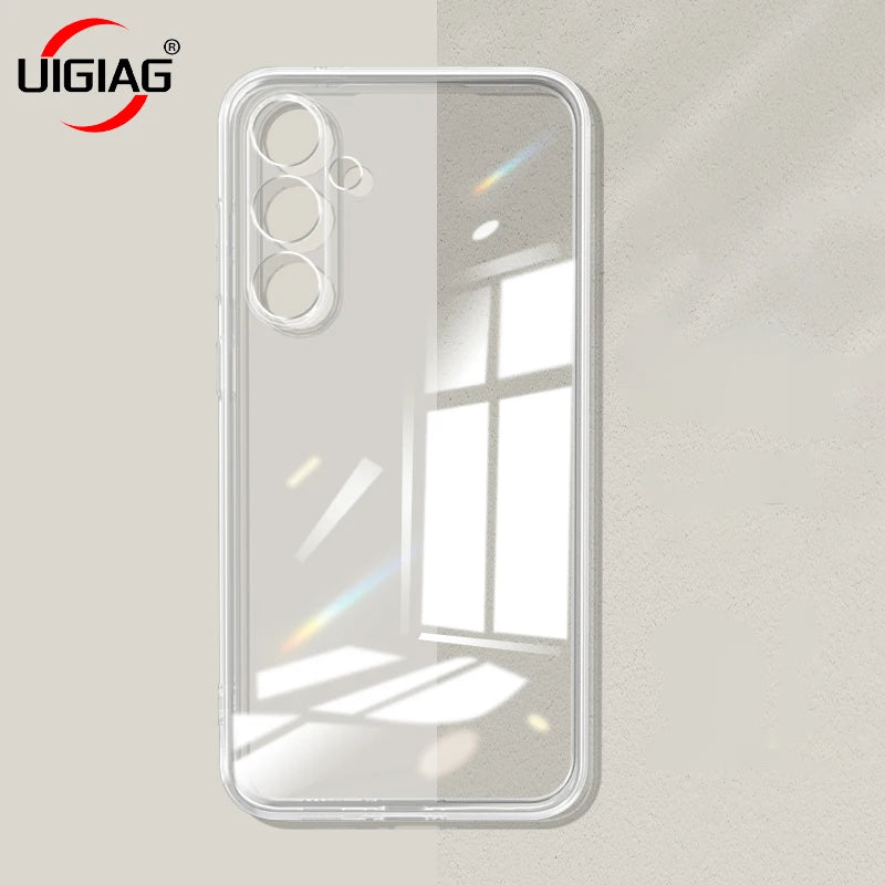 Full Camera Protection Silicone Soft Case For Samsung Galaxy S24 S23 S21 FE S22 Plus A14 A34 A54 Ultra Thin Clear Case Cover TPU