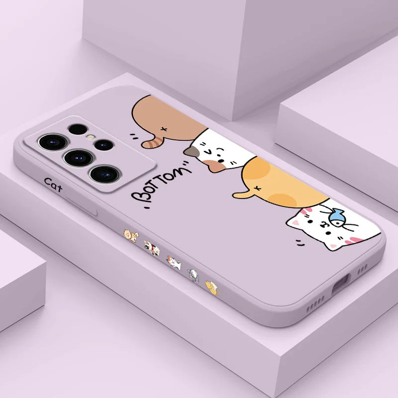 Cat Litter Phone Case For Samsung Galaxy S26 Plus Ultra Silicone Cover