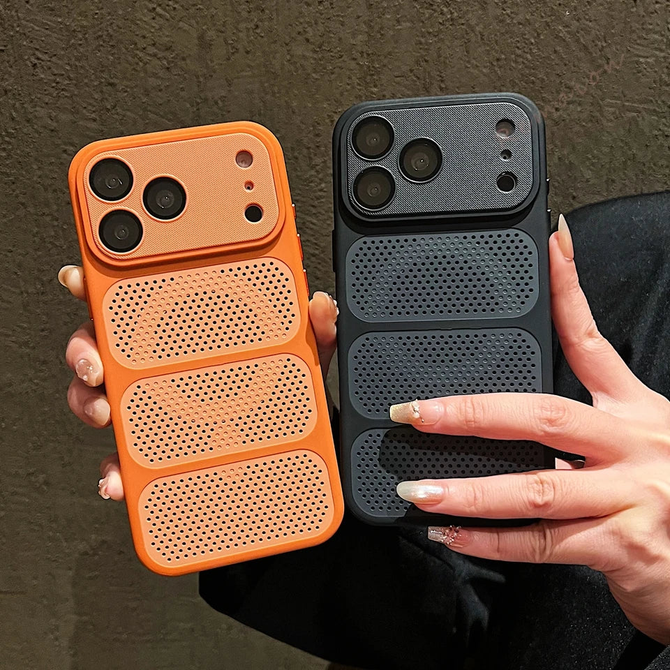 Big Windows Magnetic Phone Case For iPhone 17 12 13 14 15 16 17 Pro Max Plus Magsafe Heat Dissipation Shockproof Protector Cover