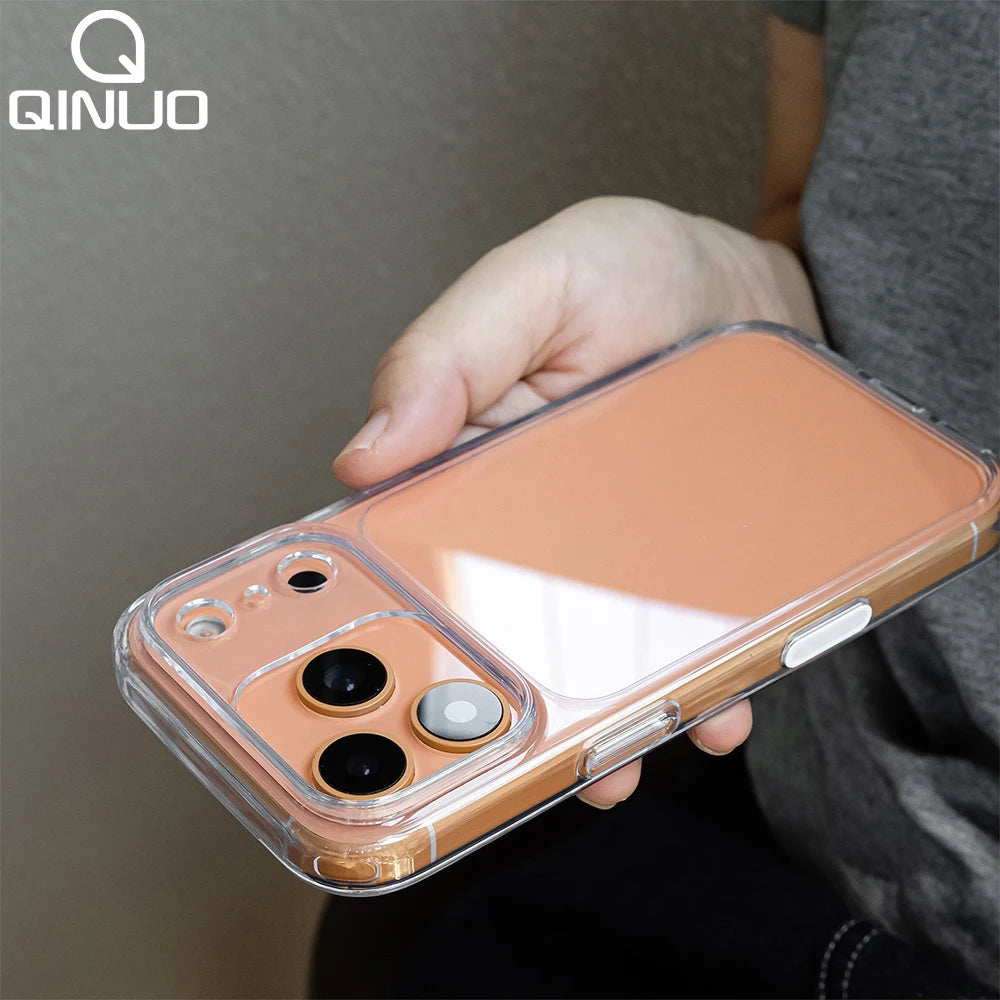 Upgrade Thickened Clear Phone Case For iPhone 17 Air 16 15 14 13 12 Pro Max Shockproof Highly Transparent Soft TPU Back Cover