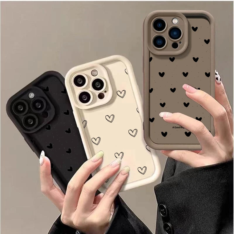 Minimalism Love Heat Case For Samsung Galaxy A17 A16 A56 A55 A36 A26 A15 5G A06 A07 A54 A53 A35 A34 A52 A33 A23 A24 A25 A14 A32