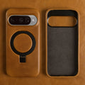 Luxury Magnetic Bracket Holder Genuine Leather Case For Google Pixel 10 Pro XL pixel10  8A 9pro 7A 6A 5A Full Wrapped Back Cover