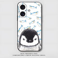 Popular Funny Penguin Art Phone Case For iPhone 17 16 15 14 13 12 X XR XS 8 Plus Mini Pro Max Soft black Shockproof Cover