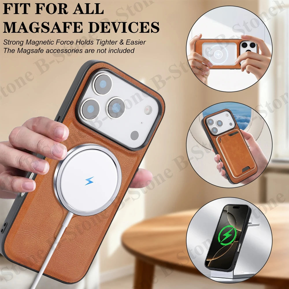 2 In 1 Leather Flip Case for Iphone 17 Promax 16 Pro Max 15 Plus 14 13 12 17E 16E Pm Magnetic Cash Card Holder Wallet Phone Case