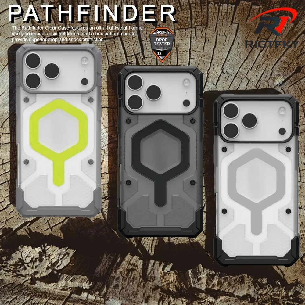 Original Shockproof MagSafe Case for Iphone 17 Air 16 15 14 13 12 Pro Max Ua-g Military Armor Magnetic Rugged Protective Cover