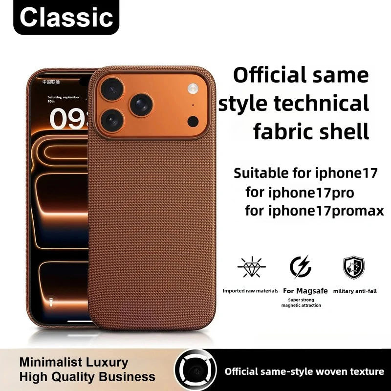 High Quality Original Technology Woven Case For IPhone 17 16 15 14 13 12 Pro Max 11 Official For Magsafe Magnetic Protect Cover
