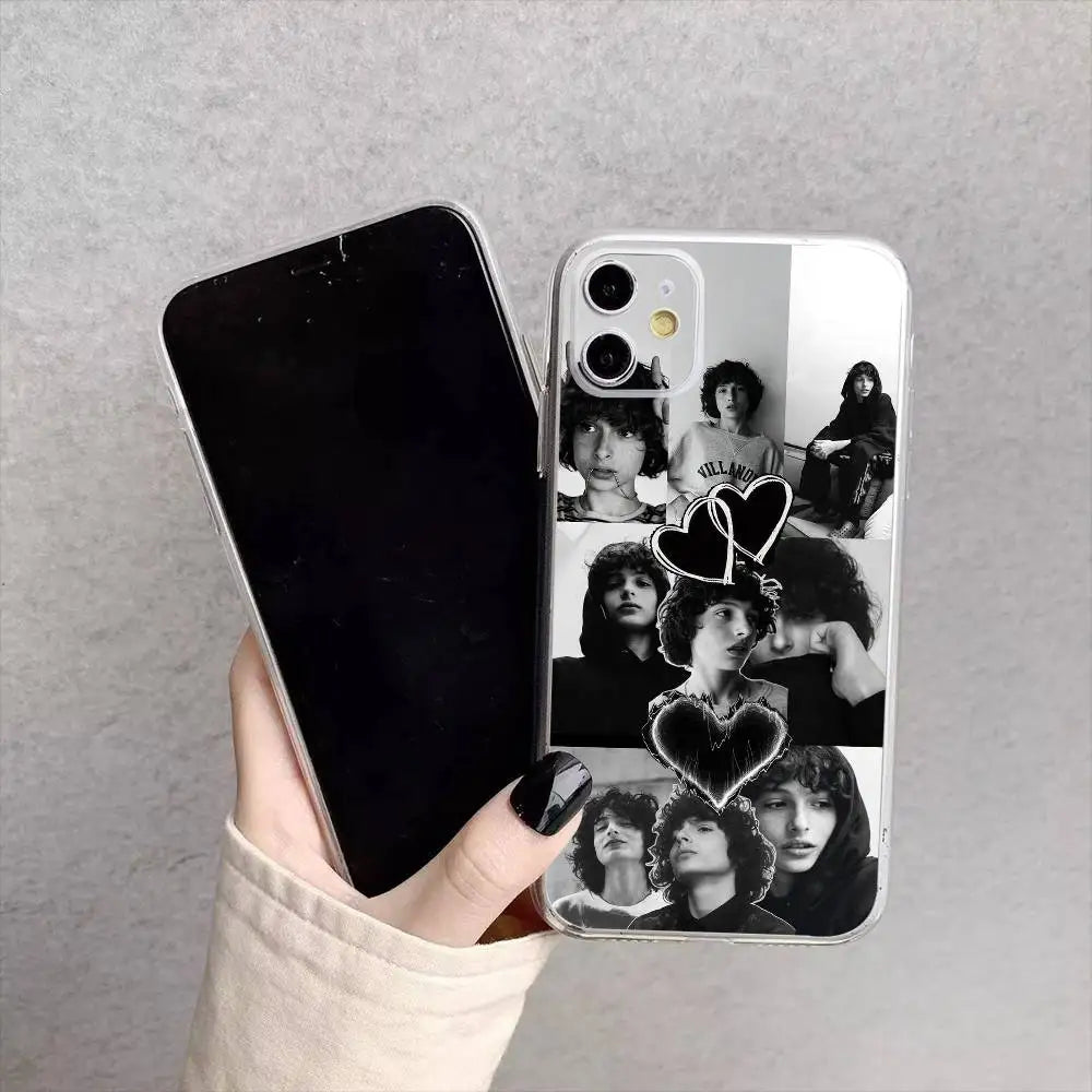 Finn Wolfhard Actor Phone Case For iPhone17,16,15,14,13,12,11 Plus,Pro Max Soft Transparent Cover