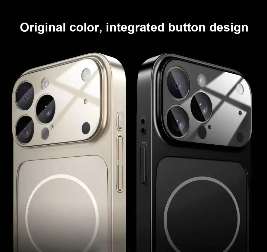 Original Glass Nano Matte Case For iPhone 17 Pro Max Air 16 15 14 13 12 11 Magnetic for Magsafe Wireless Charging Armor Funda