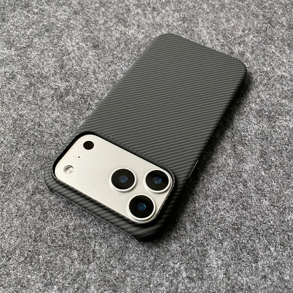 Ultra Thin Carbon Fiber Pattern Phone Case for IPhone 17 Air 16 15 Plus 14 13 12 11 Pro Max Frameless Cooling Leather Cover