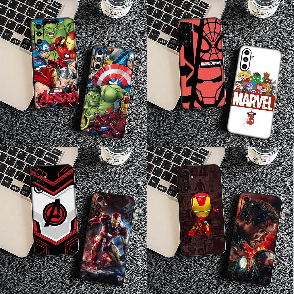 Marvel Hero Iron Man Casing Phone Cover for Samsung Galaxy S25 S24 S23 Fe Ultra Plus S7 Edge A05 A06 A16 A55 A15 A35 Case