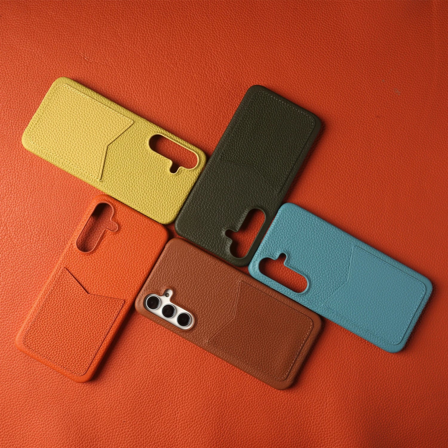 Genuine Leather Cases With Luxury Card Slots For Samsung Galaxy S26 Ultra S26 S25 S24 S23 S24 S23FE  Phone Cover Back Shell