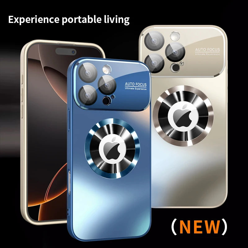 Luxury Glass Camera For Magesafe Magnetic Wireless Charge Case For iPhone 17 15 14 13 12 11 16 Pro Max Air Plus Shockproof Cover