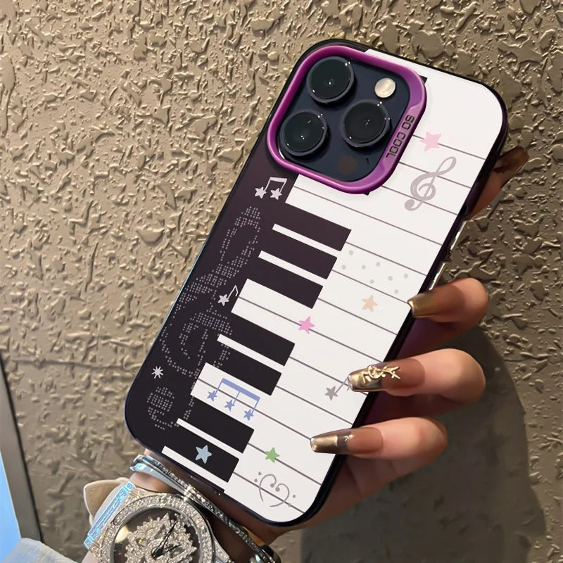 For Samsung Galaxy A56 A55 A54 A53 A52 A36 A35 A34 A26 A16 Phone Case Piano Pattern Cover For S25 S24 S23 S22 S21 Ultra Plus FE