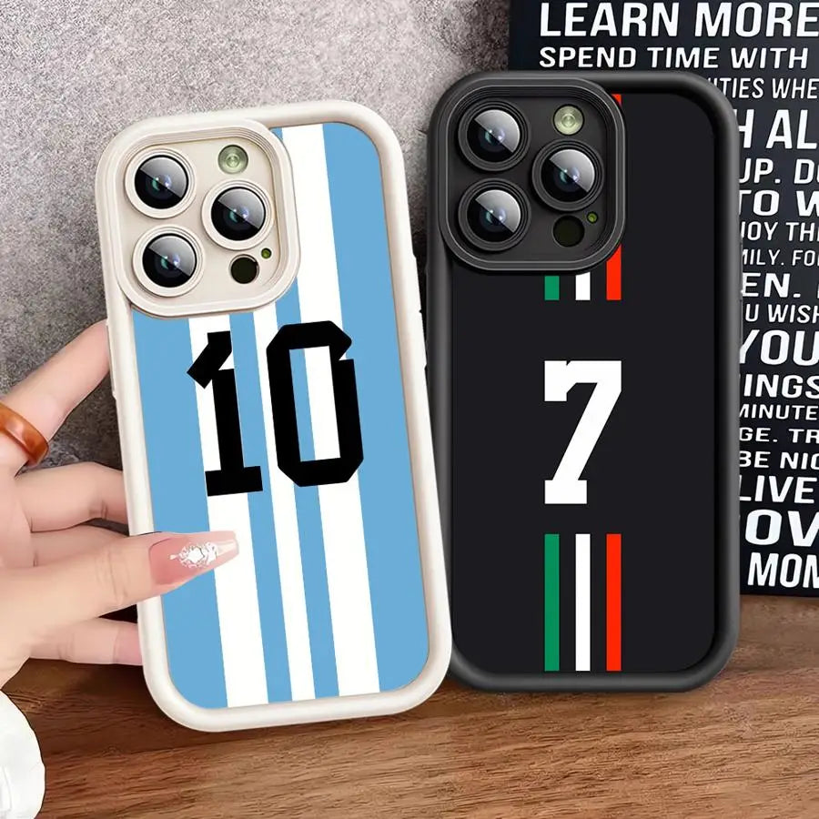 Football Star Digital Art Phone Case for Apple iPhone 14 16 Plus 13 Mini 15ProMax 11 Pro 12Pro 13 Soft Cover Soft