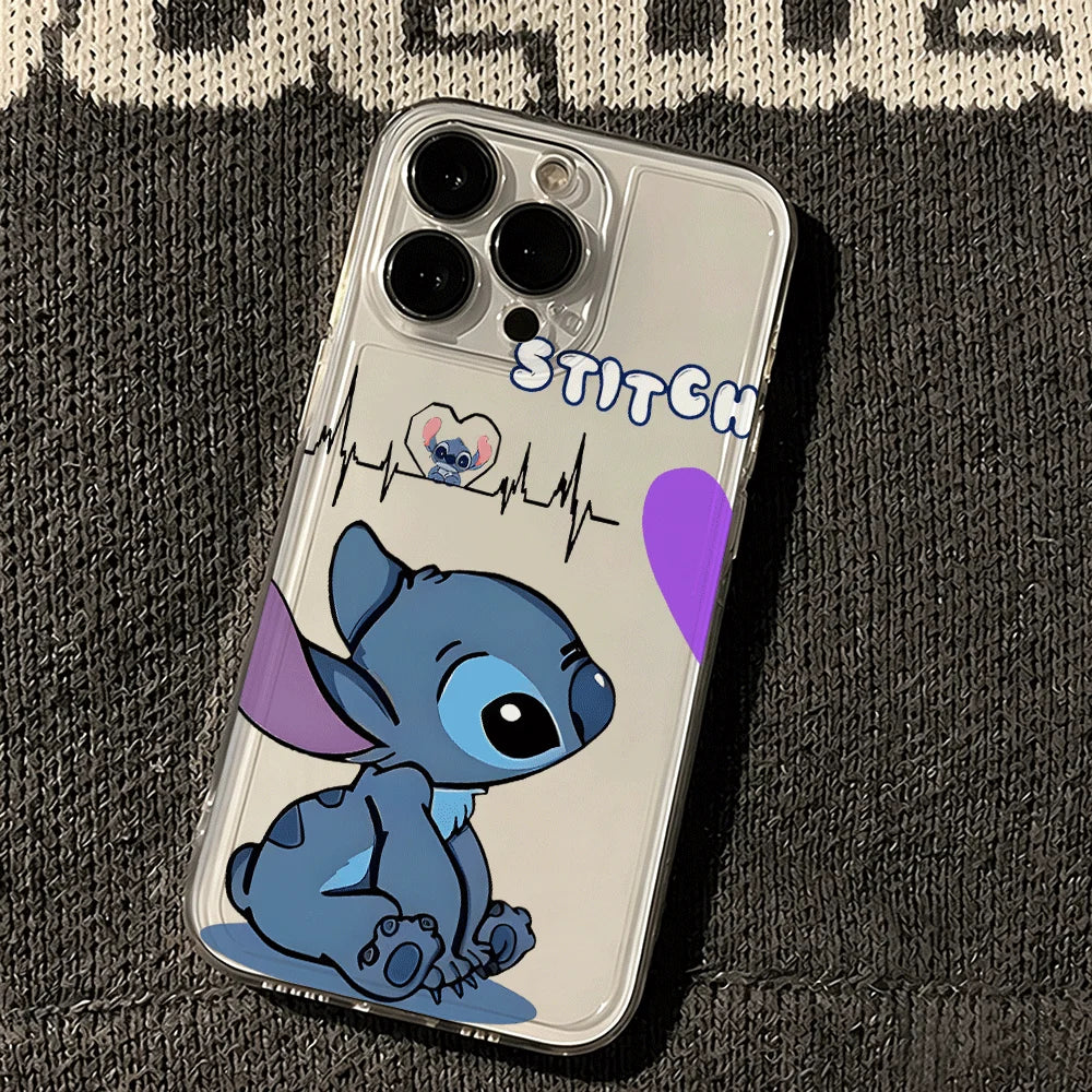 Stitch Couple case Phone Case For iPhone 17 Pro Max 16 15 14 Plus 13 12 11 Pro Max 8 7 Plus 16E 17E XR X Clear TPU Soft Cover