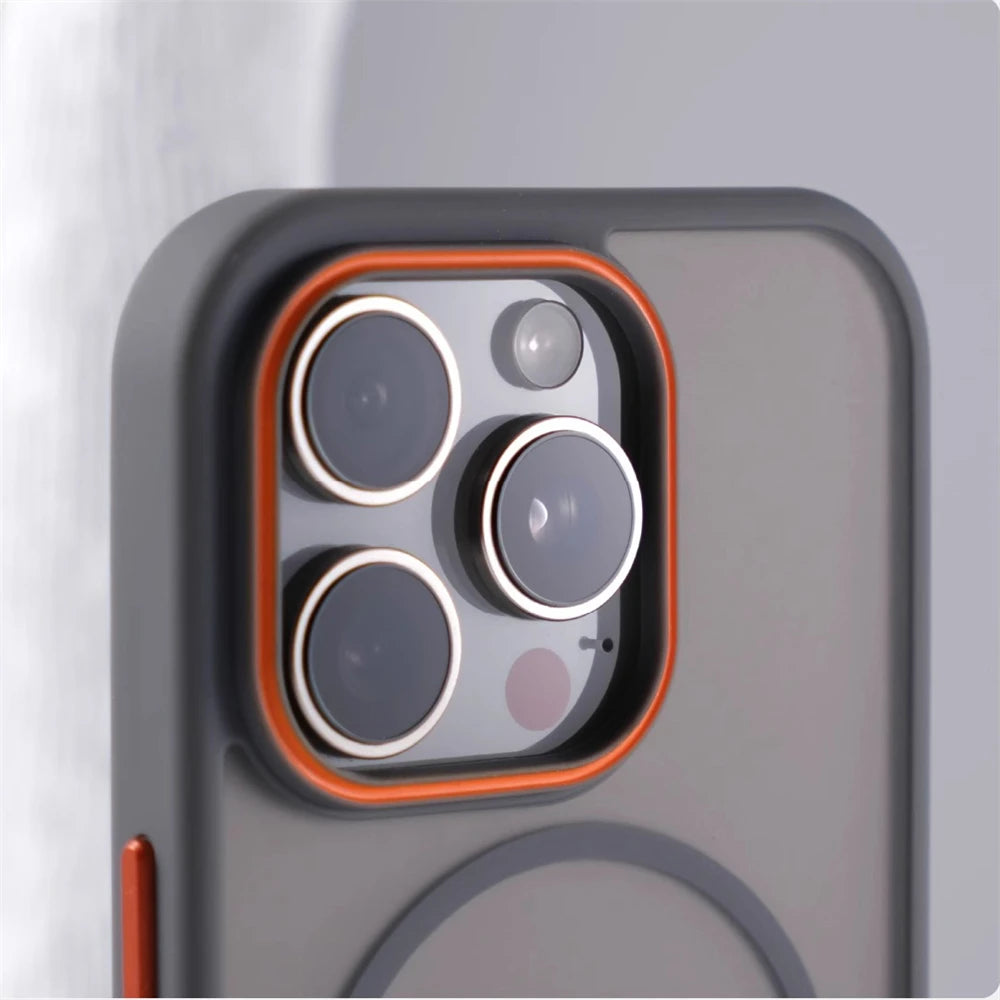 Luxury Matte Translucent Magnetic Case For iPhone 17 16 Pro Max 15 14 Plus 13 12 For Magsafe Wireless Charging Shockproof Cover