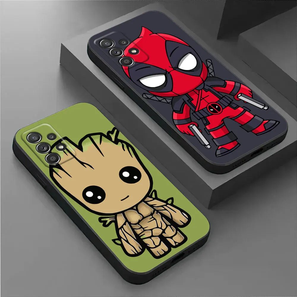 Marvel Avengers Ironman Groot Phone Case For Samsung Galaxy A17 A57 A37 5G A07 A55 A54 A34 A35 A25 A15 A56 A36 A26 A16 A06 Cover