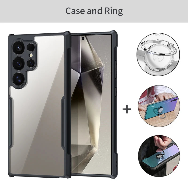 Xundd Case For Samsung Galaxy S24 S25 S26 Ultra S23 S22 S21 Note 20 Ultra S24 Plus Case,Airbag Shockproof Shell,Back Clear Cover