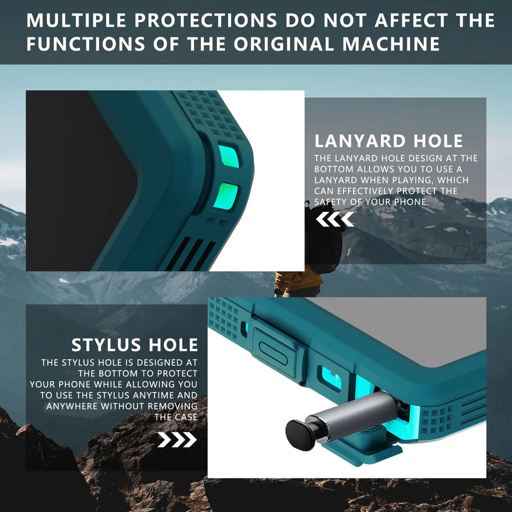 New IP68 Real Military Waterproof Case For Samsung S25 S24Ultra Plus Swim Diving Underwater Outdoor Full Sealed Protective Cover