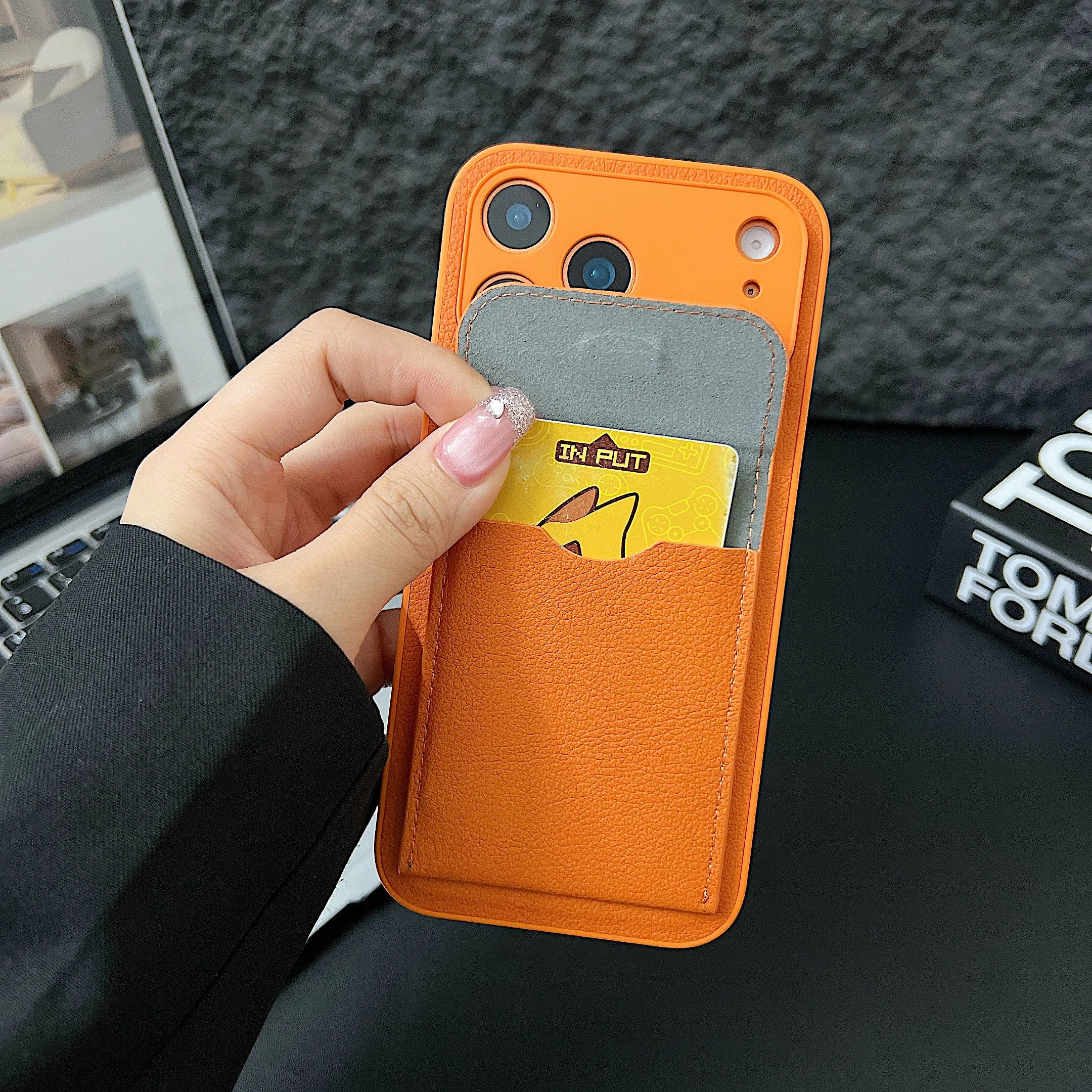 luxury Leather Card Holder Wallet Case For iPhone 11 12 13 mini 14 15 16 E 17 Pro Max 8 7 Plus X Camera Lens Protection Cover