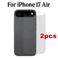 2/6Pcs for IPhone 17 Pro Max 17Air 17Pro 17PM Carbon Fiber Back Soft Film Anti-Scratch Clear Back Protective Cover For iPhone17