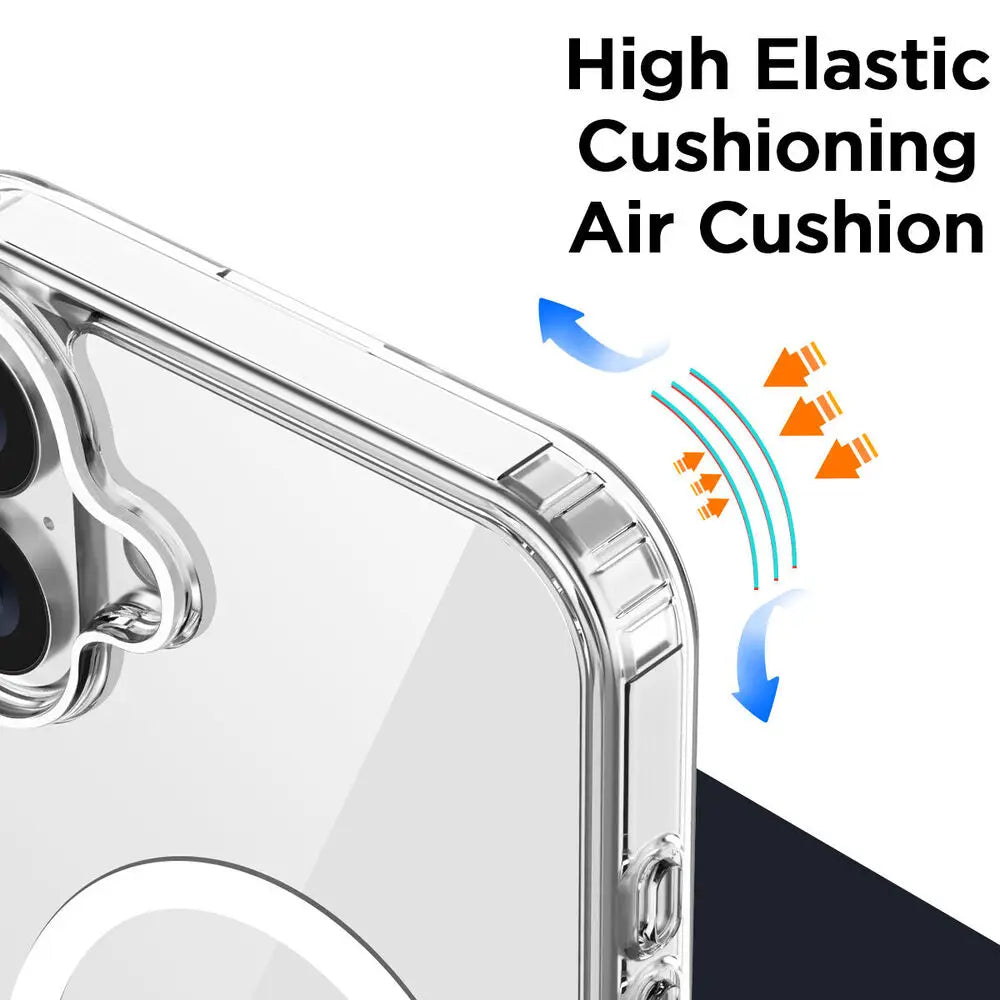 Original Magnetic Transparent Phone Case For iPhone 17 Air 16 15 14 13 12 11 Pro Max Plus 16e E Magsafe Silicone Cover Funda