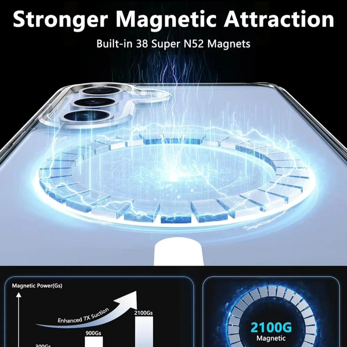 Transparent Anti-Yellowing Magnetic for Samsung Galaxy S26 Ultra/S26+/S26/S25FE Case Shockproof Protective Phone Case, Clear