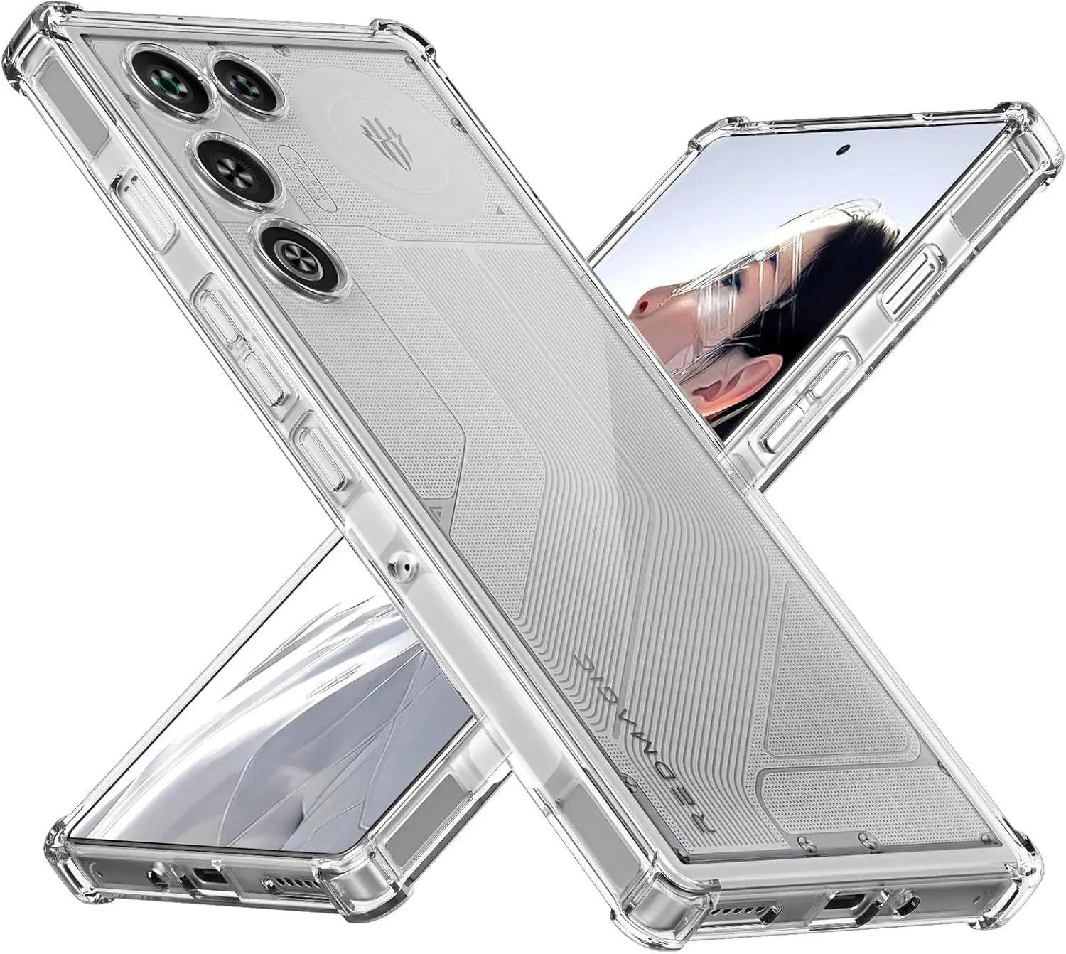 Reinforced Corner Soft TPU Clear Shockproof Camera Protection Case Cover For ZTE nubia Red Magic 11 Air
