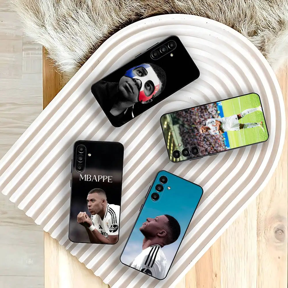Football Star M-MbappeS-S For Samsung Galaxy A73,31,32,72,41,53,52,71,22,5G,Note,J7,8,9 Soft Black Phone Case