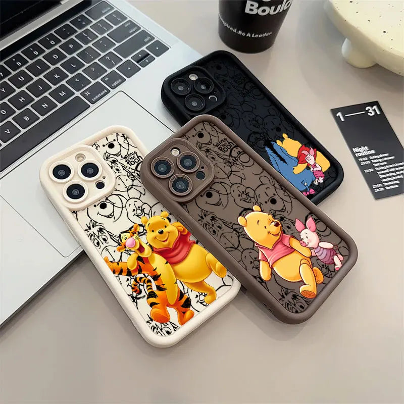 Silicone Case For Apple iPhone 17E 15 16 14 13 12 11 17 Pro Max 17 Air Plus 16E Phone Protective Cover Winnies The Poohs Tigger