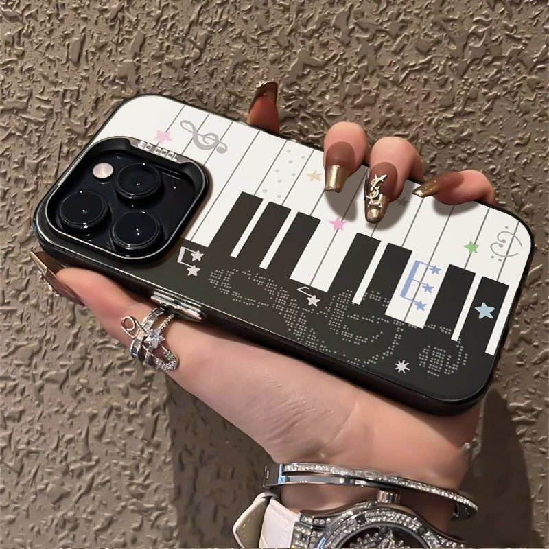 For Samsung Galaxy A56 A55 A54 A53 A52 A36 A35 A34 A26 A16 Phone Case Piano Pattern Cover For S25 S24 S23 S22 S21 Ultra Plus FE