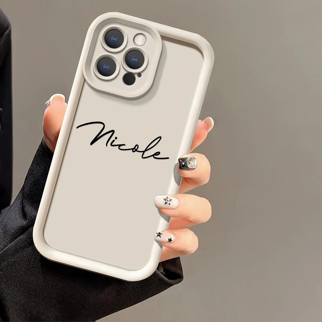 Custom Text Case For iPhone 6 6s 7 8 Plus SE 2020 2022 17 Air 16 15 14 11 Pro Max 12 13 Mini X XS XR  DIY Design Your Signature