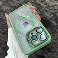 Luxury Magnetic Shockproof Phone Case For iPhone 16 15 14 13 12 11 Pro Max Plus Pro Funda Stand Glass Lens Protection Back Cover