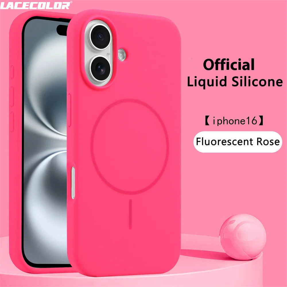 Luxury Official Liquid Silicone For Magsafe Case For iPhone 17 Air 16 Plus 15 14 13 12 Pro Max Magnetic Wireless Charge Cover