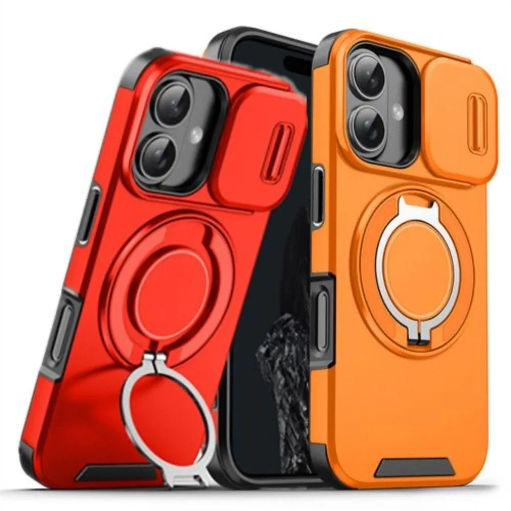 Slide Camera Protection for Magsafe Magnetic Wireless Charging Armor Case for IPhone 17 Air 16 15 Plus 14 13 12 11 Pro Max Cover