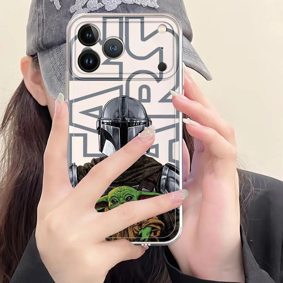 Case for iPhone 17 Pro Max 15 14 Plus 11 16 13 Pro XR 12 Mini XS Max 7 8 Air Soft Phone Cover Star Mandalorians Cover W-Wars