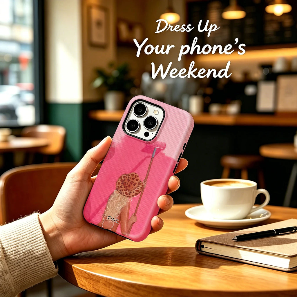 Cine Pink Purple Lego Tiles For Magsafe Glossy Bumper Phone Case For iPhone 17 16 15 14 Plus 13 Pro Max Film 2-in-1