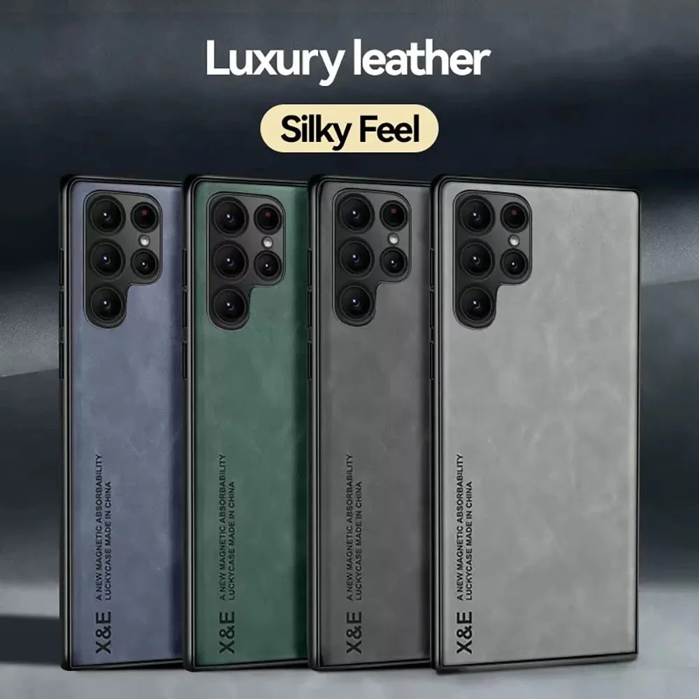 Magnetic Case For Samsung Galaxy S26 S25 Ultra S24 S23 S22 S21 S20 FE 5G Lite Note 20 10 Ultra Plus Leather Silicon Cover Funda