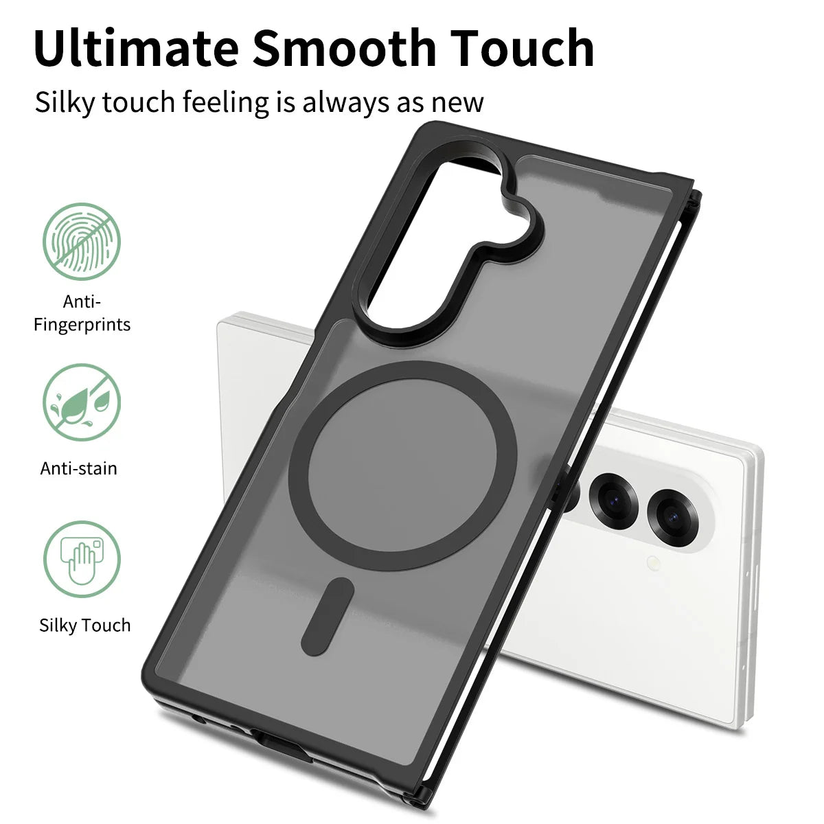 for Magsafe Wireless Charging Phone Case for Samsung Galaxy Z Fold 6 7 Fold6 Fold7 Translucent Shockproof Magnetic Cover