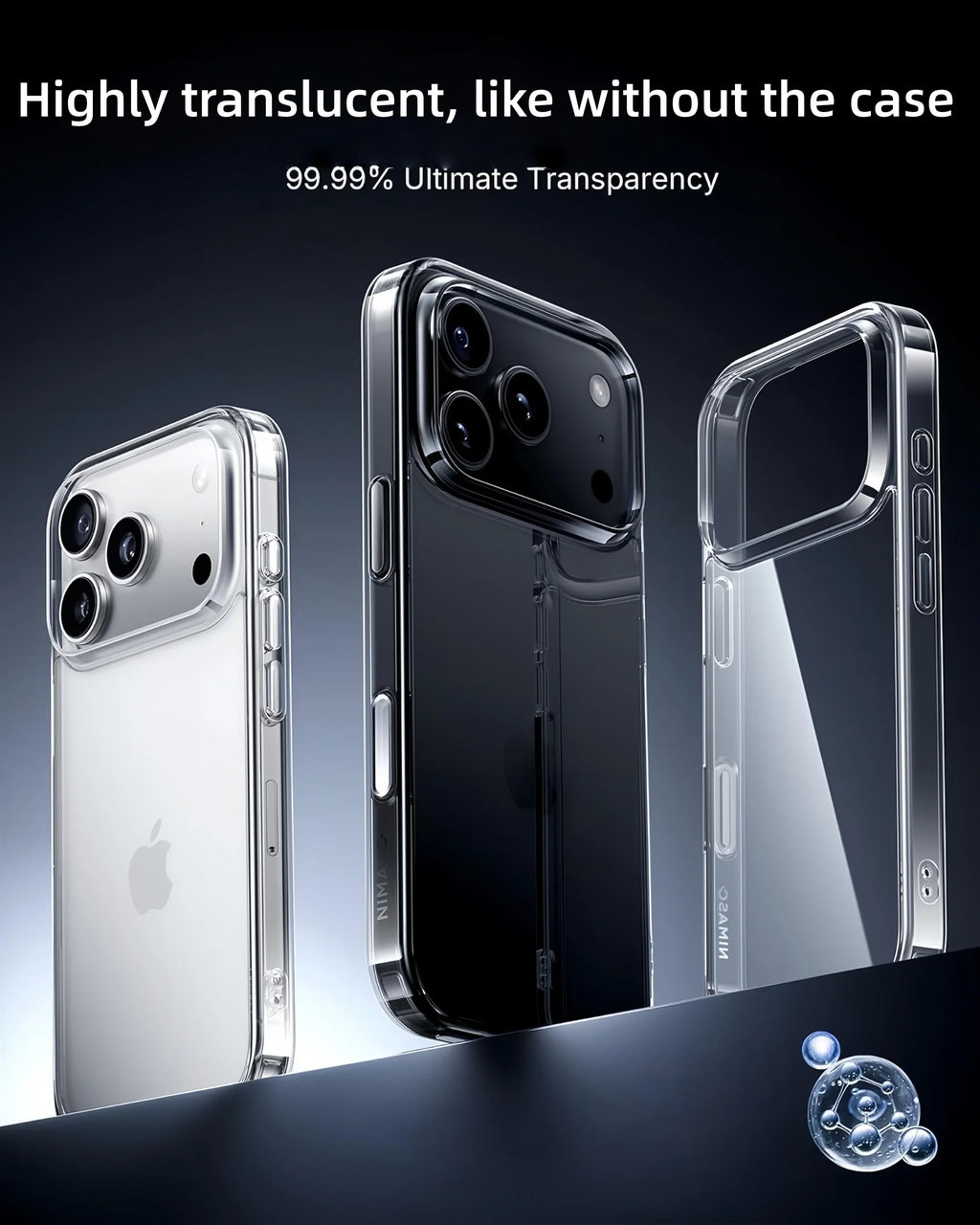 For iPhone 17 Pro Max  /Air/17E Case Clear, Military Grade Shockproof Drop Protection, Non-Yellowing Slim Thin Phone Cover