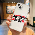 Austria Football Champion 2026 Phone Case For iPhone 17 16 15 14 13 12 11 Pro Max SE 7 8 Plus soft Shockproof TPU Clear Cover