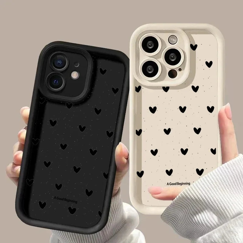 Minimalism Love Heat Case For Samsung Galaxy A17 A16 A56 A55 A36 A26 A15 5G A06 A07 A54 A53 A35 A34 A52 A33 A23 A24 A25 A14 A32