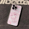 Luxury Cute Pink Loli Girl Soft Case Protection Phone Case For iPhone 17 Air 12 13 14 15 16 11 Pro Max XS XR 8 Plus Kawaii Cover