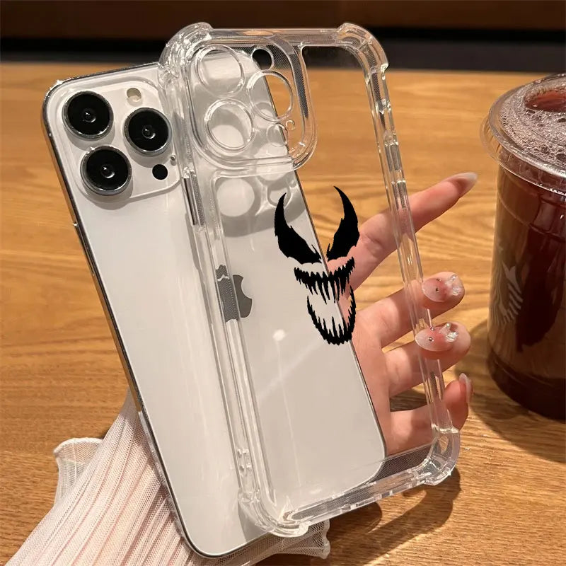 Marvel Spiderman Ironman Clear Case For iPhone 17 16 15 14 13 12 11 Pro Max 16e 17e Air 13 Mini 15 Plus XS XR X 7 8 Phone Cover