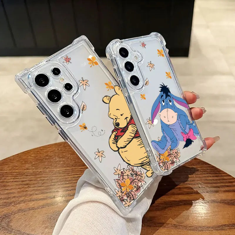 Winnie Pooh Eeyore Tigger Piglet Clear Phone Case For Samsung Galaxy S26 S25 S24 Ultra S23 S22 Plus S21 S20 FE 5G Silicone Cover