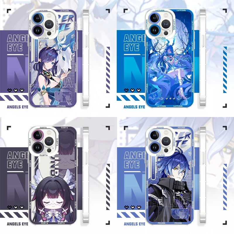 Genshin Impact Lauma Flins Columbina Case For OPPO A5X A3X A3 A5 Pro A60 A38 A18 A17 A16 A15 A78 A98 A35 A58 A54 A36 Clear Cover