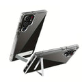 UYUXIO Kickstand Clear Mobile Phone Case for Samsung Galaxy S26 S25 Ultra Plus S24 S23 FE S22 Stand Cases Back Cover with Holder