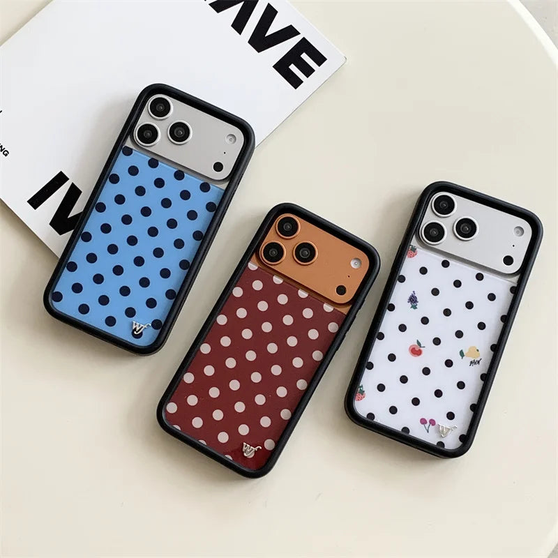 Wildflower Hot Polka Dots Phone Case for iPhone 17 16 15 14 13 12 Pro Max Plus WF Air Music notation Wave point WF Cover Fundas