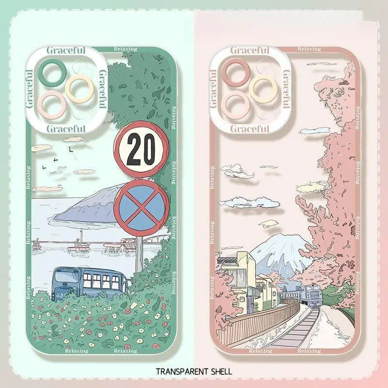 Cute Anime Scenery Phone Case for Samusng Galaxy A56 A36 A26 A16 A55 A54 A35 A23 A34 S25 S24 Ultra S23 Plus S20 FE A52 A53 Cover