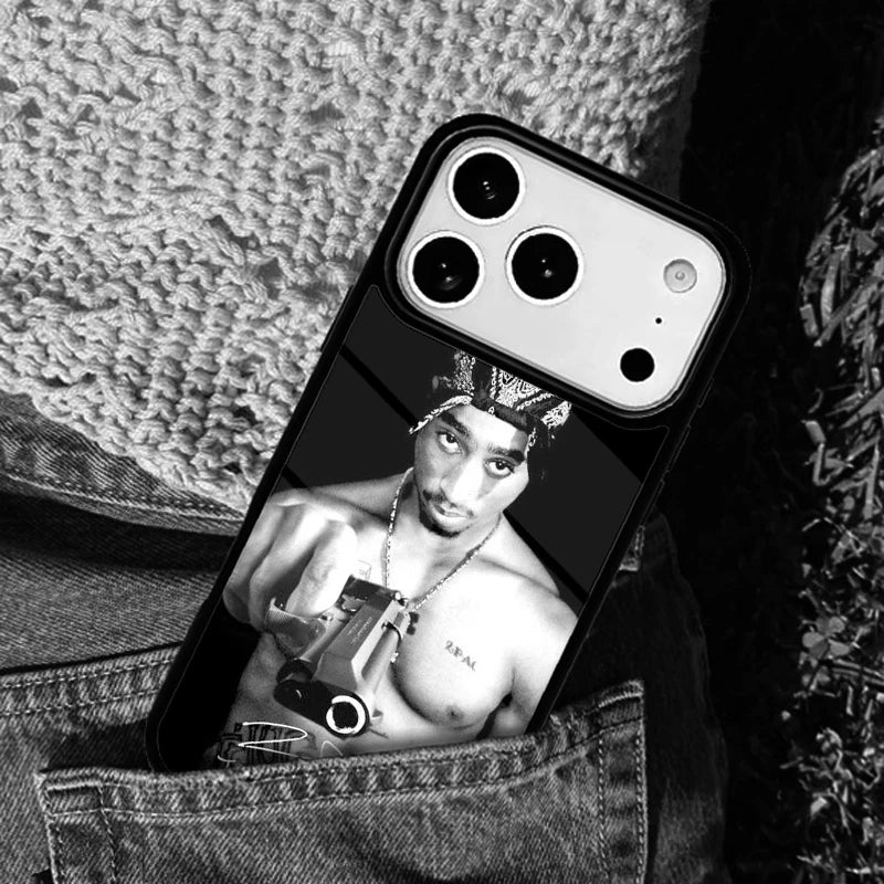 2Pac Tupac Shakur signed Rap Rapper Phone Case Cover for IPhone 11 12 13 14 15 16e 17 Pro Max Coque for IPhone 17 Air